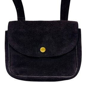 Vintage Sonia Rykiel Crossbody Bag Purse Mini Suede Leather Italy Minimalist